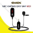 Mic Không Dây Cài Áo W01 Sử Dụng Sóng Uhf Kết Nối Máy Tính, Loa Trợ Giảng, Loa Kéo, Amly, Điện Thoại, Bh 1 Năm