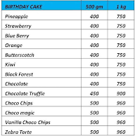 Iyengar Cake Palace menu 6