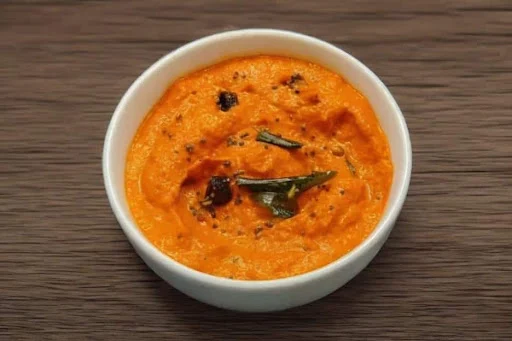 Spicy Tomato Red Rice With Chutney [250 Ml]