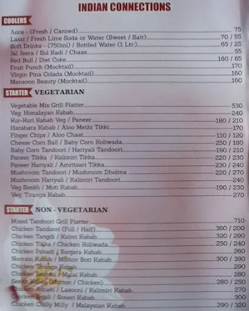 Fountain Inn menu 