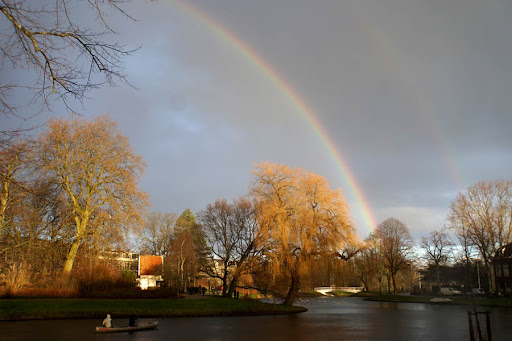 Zoeterwoudse Singel, regenboog