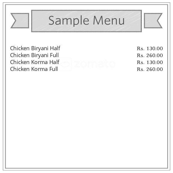 Alam Muradabadi Chicken menu 