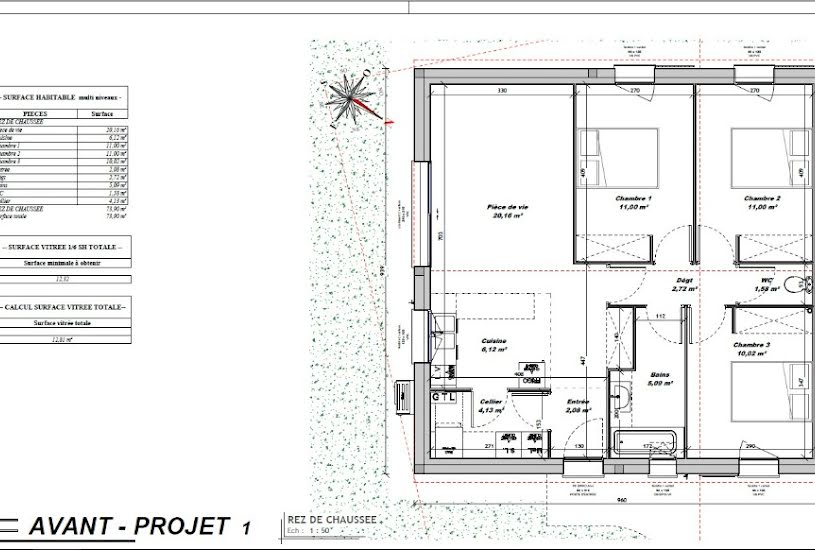  Vente Terrain + Maison - Terrain : 1 124m² - Maison : 70m² à Saintes (17100) 