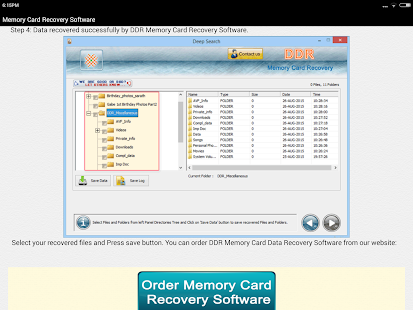 Memory Card Recovery Software Help Screenshot