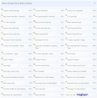 Kaati Zone Rolls & Wraps menu 2