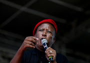 EFF leader Julius Malema spoke to supporters during the party's rally at Durban People's Park.