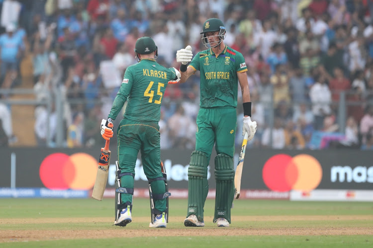 Heinrich Klaasen and Marco Jansen shared a 151-run partnership off only 77 balls in SA's 229-tun victory against England in Mumbai on Saturday