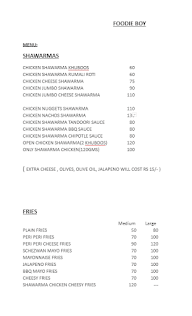 The Foodies menu 2