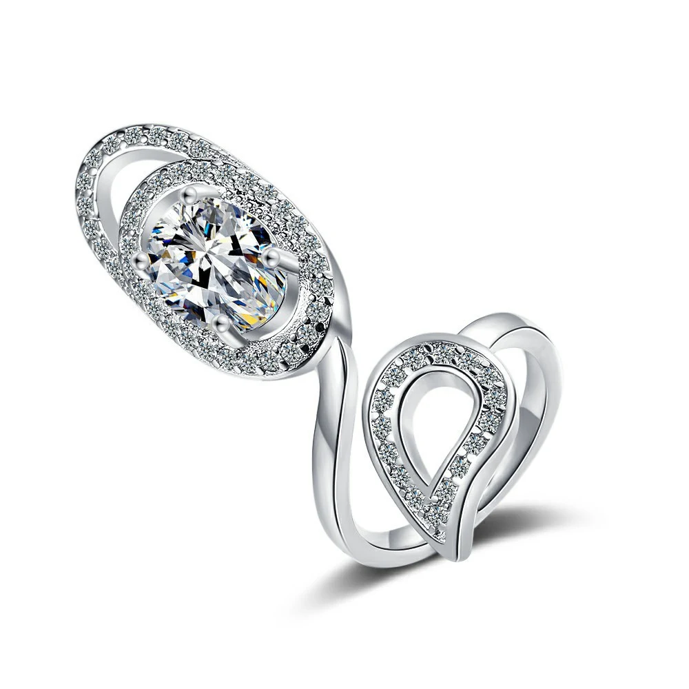 Title 3, Creatieve Diamanten Open Ring voor Vrouwen, Mod...