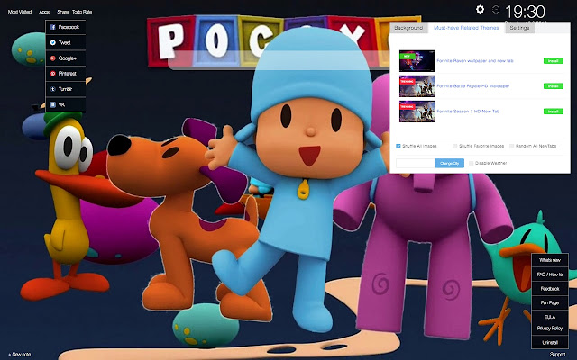 Pocoyo HD Wallpapers New Tab