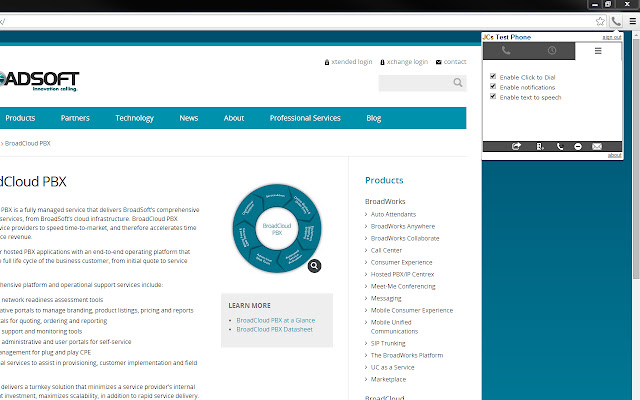 BroadCloud Dialer for Google Chrome™