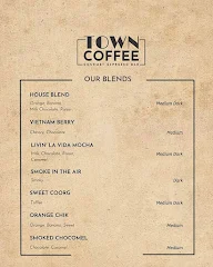 Town Coffee menu 3