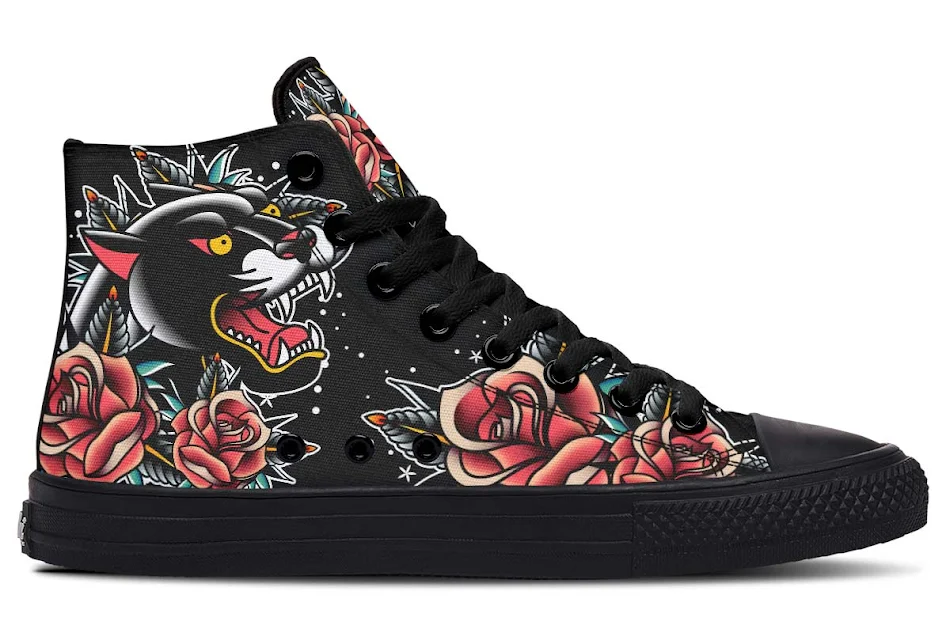 Zapatillas altas de lona estampadas para parejas, estilo moderno y cómodo, perfectas para combinar y lucir a juego con tu amor.