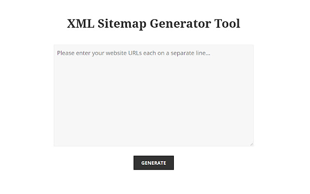 XML Sitemap Generator Tool