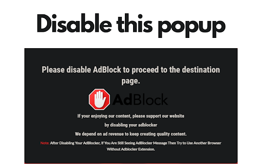 'disable adblock' popup remover