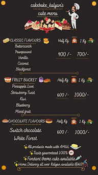 Cakebake Kalyan menu 2