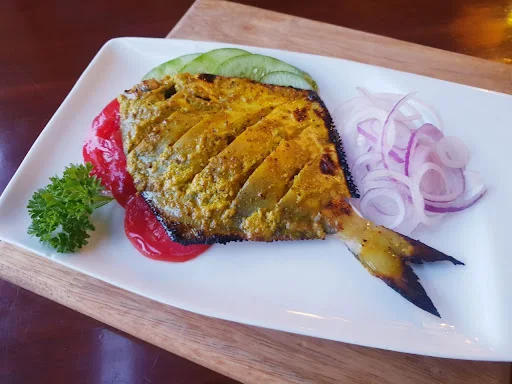 Char Grilled Lemon Mustard Pomfret