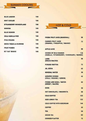 Ranjit's Lakeview menu 