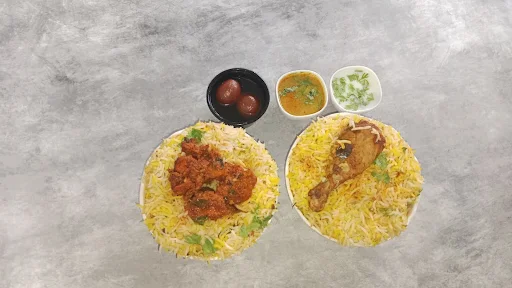 Chicken 65 Biryani [Full] With Chicken Dum Biryani [Single]