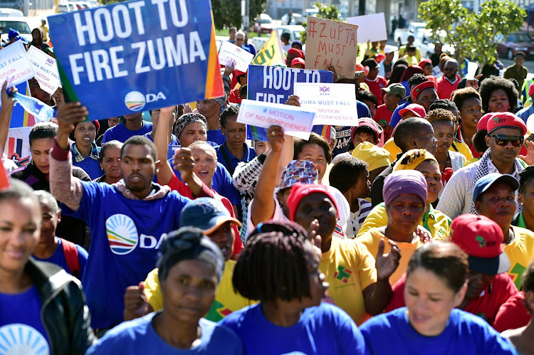 Opposition parties and civil society marched through the PE City Centre starting from the old show grounds till they reached the NMB City Hall where various political parties spoke before handing over a memorandum to the City Mayor Athol Trollip.