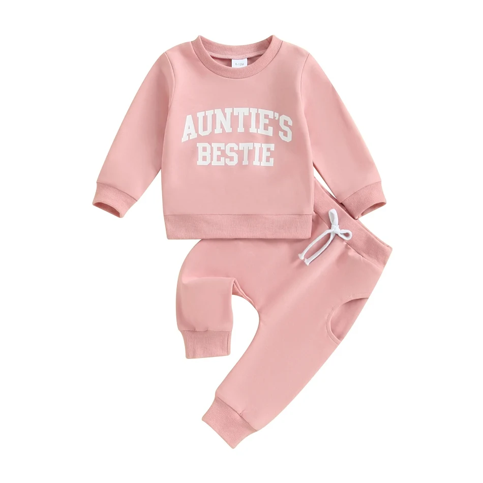 Ensemble Sweat-shirt à Imprimé Lettres Simples pour Filles Mode Décontractée Confort et Style Parfait pour le Quotidien et les Loisirs