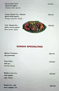 Amaravathi menu 3