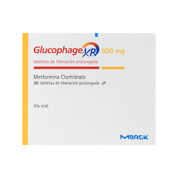 Glucophage XR Metformina Clorhidrato 500 mg Merck Caja x 30 Tabletas  