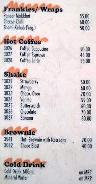 The Bon Bon Bakers menu 2