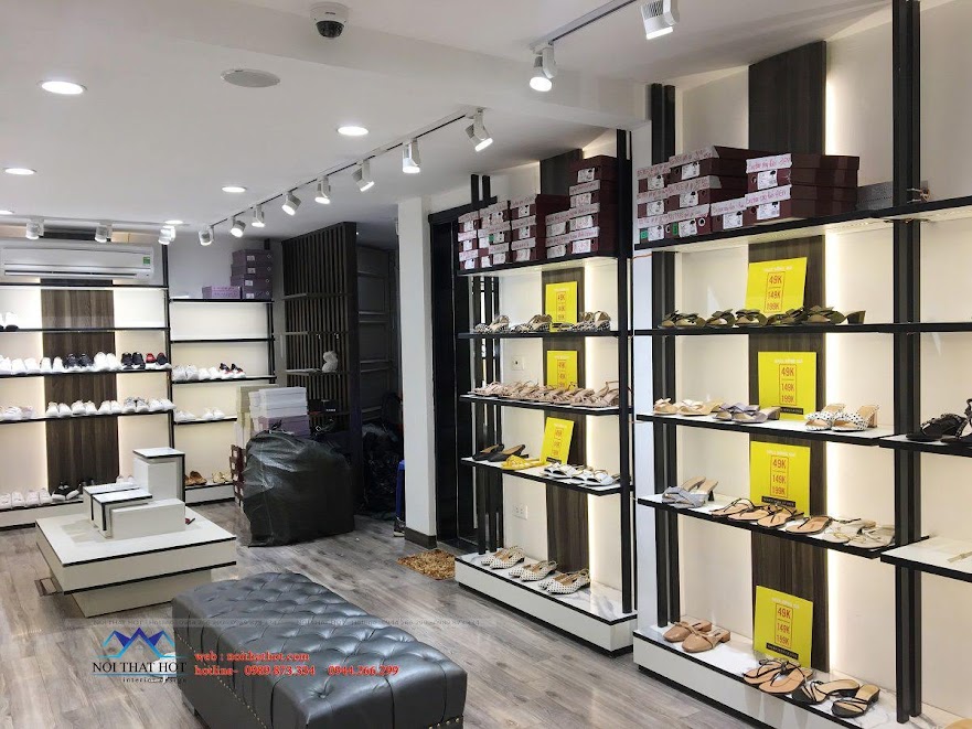 thiết kế thi công shop giày dép thời trang ha huyen 5