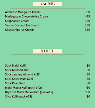 NIC ICE Creams menu 2