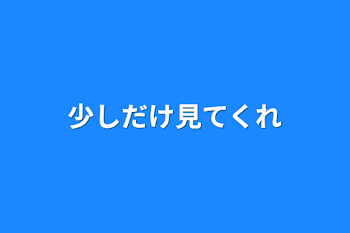 少しだけ見てくれ