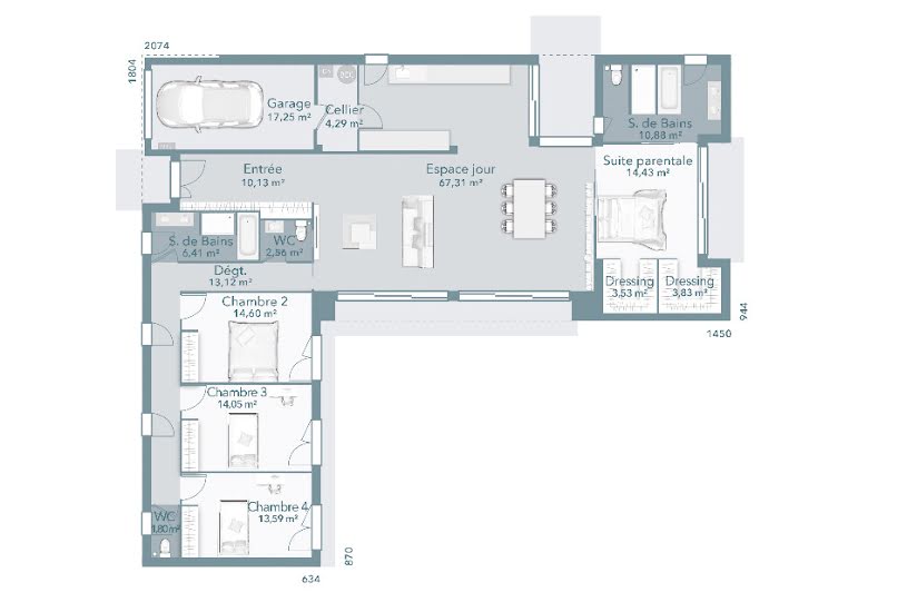  Vente Terrain + Maison - Terrain : 1 290m² - Maison : 180m² à Grâne (26400) 