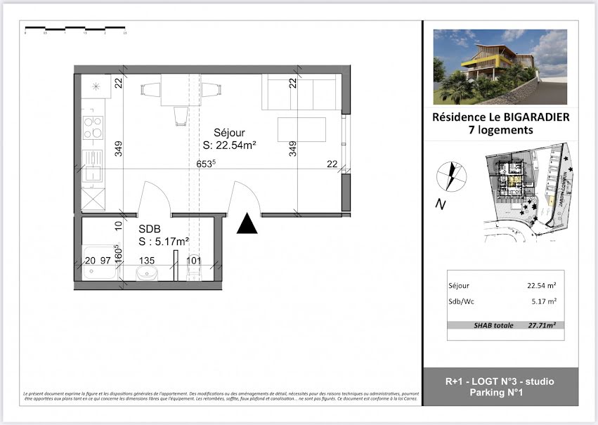 Vente appartement 1 pièce 27.71 m² à Saint-Denis (97400), 143 382 €