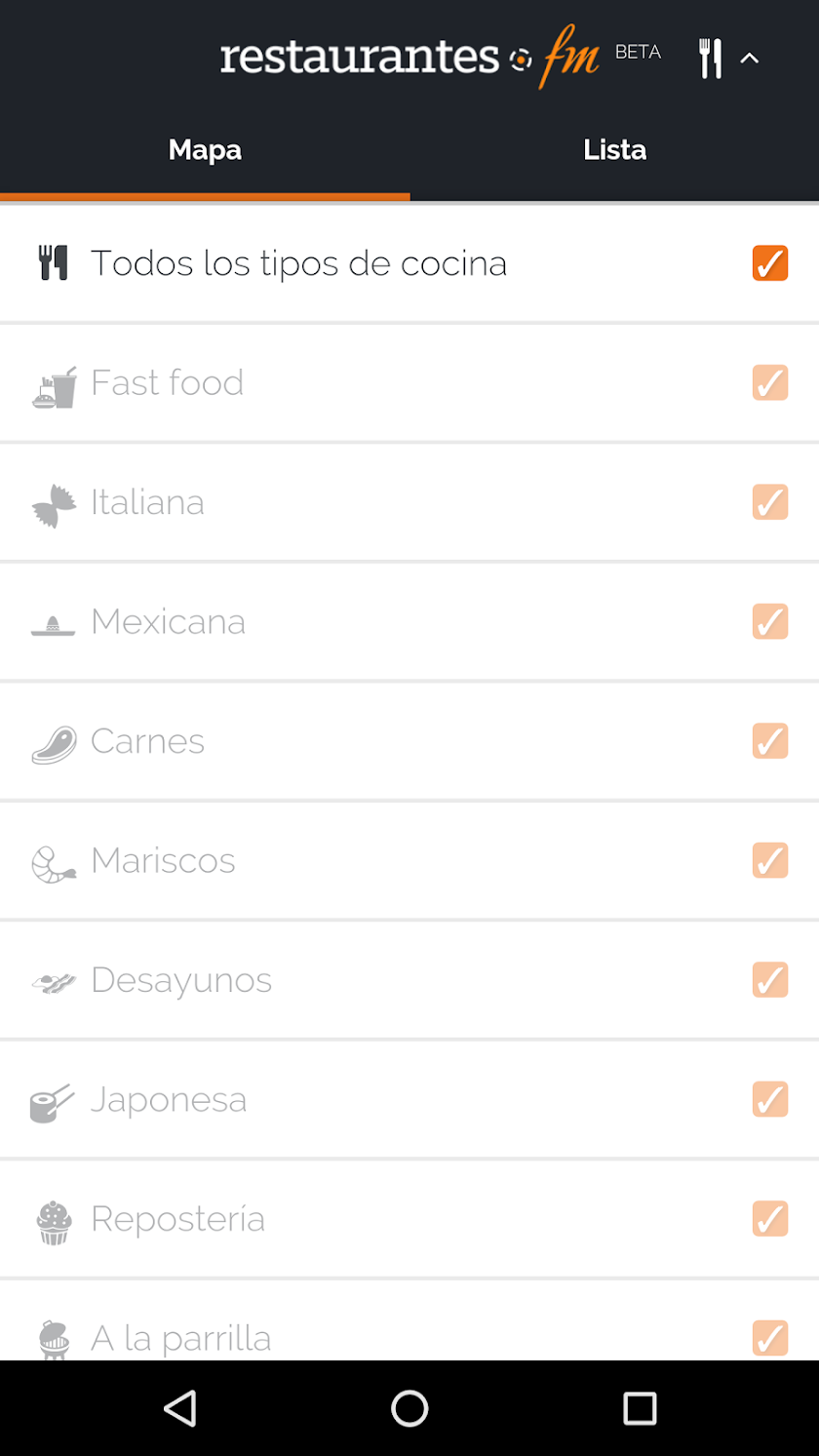 Restaurantes FM Screen 2