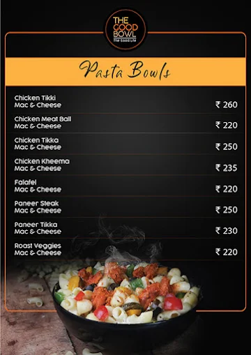 The Good Bowl menu 