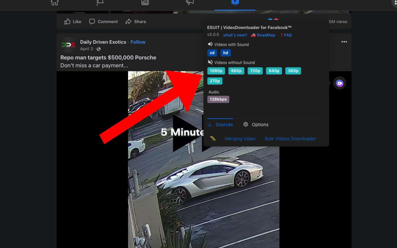 ESUIT | Video Downloader for Facebook™ Chrome Extension Image 6