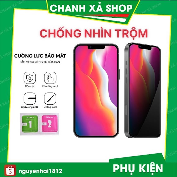 Kính Cường Lực Iphone Chống Nhìn Trộm Or Chống Vân Tay Ip 6S/7/7Plus/8/8Plus/X/Xsmax/11Promax/11/12/13/14/Pro/Max/Promax