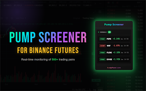 Pump Screener for Binance Futures screenshot 1