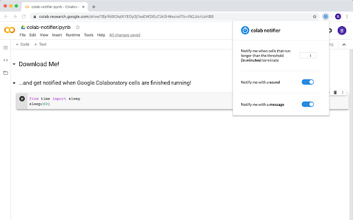 Colab Notifier