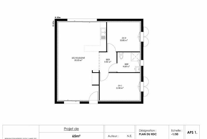  Vente Terrain + Maison - Terrain : 700m² - Maison : 104m² à Arsac (33460) 
