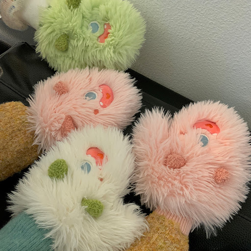 Title 1, Cute Funny Plush Gloves Warm-keeping And Cold-p...
