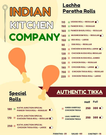 Kathi Roll Kitchen menu 