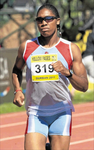 CHAMPION: Caster Semenya at Kings Park Stadium, Durban. PHOTO: Tebogo Letsie, The Times