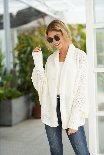 Title 8, Large Size Long Knitted Cardigan Sweater Women...