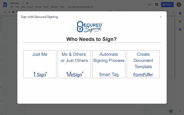 Secured Signing - Secure Digital Signature chrome extension