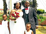 Lerato and Mbulelo Motsheare at their wedding ceremony this year.