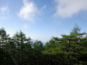 遠くに富士山が見え