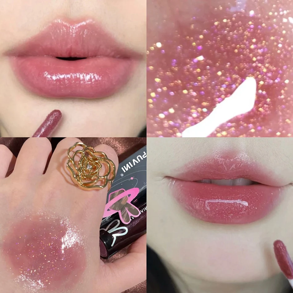 Brilho Labial Shine Moisture Nutritivo para Mulheres Hidratação e Brilho Duradouros Lábios Macios e Luminosos Maquiagem Perfeita