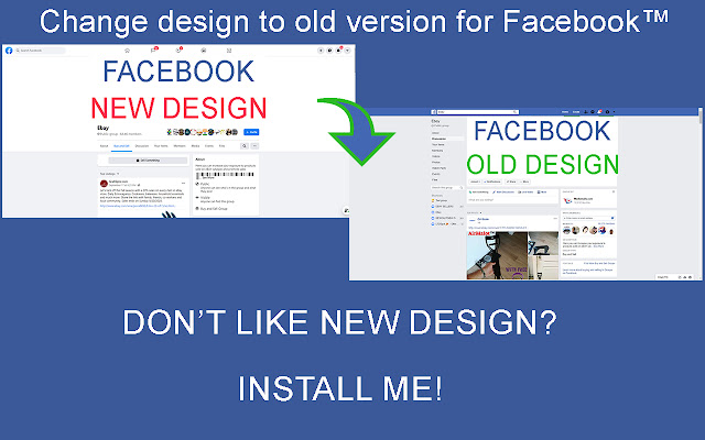 Change design to old version for Facebook™