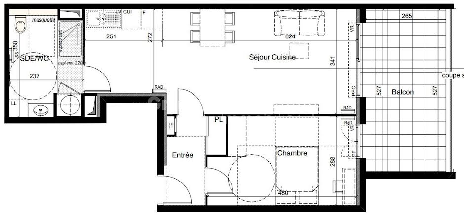 Vente appartement 2 pièces 52.5 m² à Aix-en-Provence (13090), 347 000 €